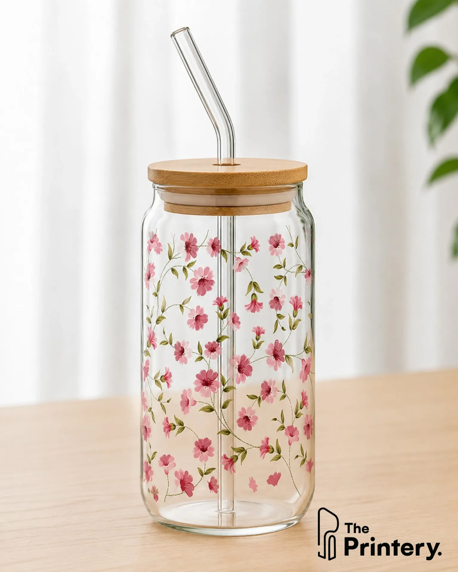 Glass Tumbler - Floral