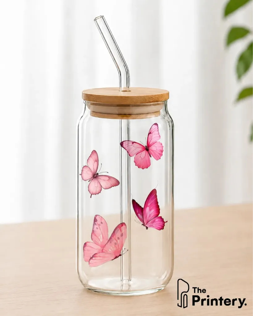 Glass Tumbler - Butterfly