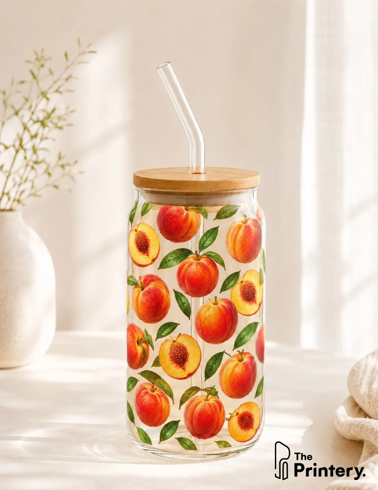 Peach Glass Tumbler